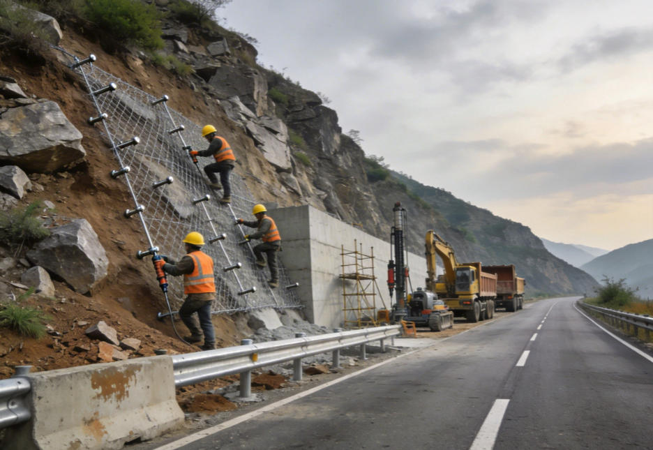 南澳公路道路护坡